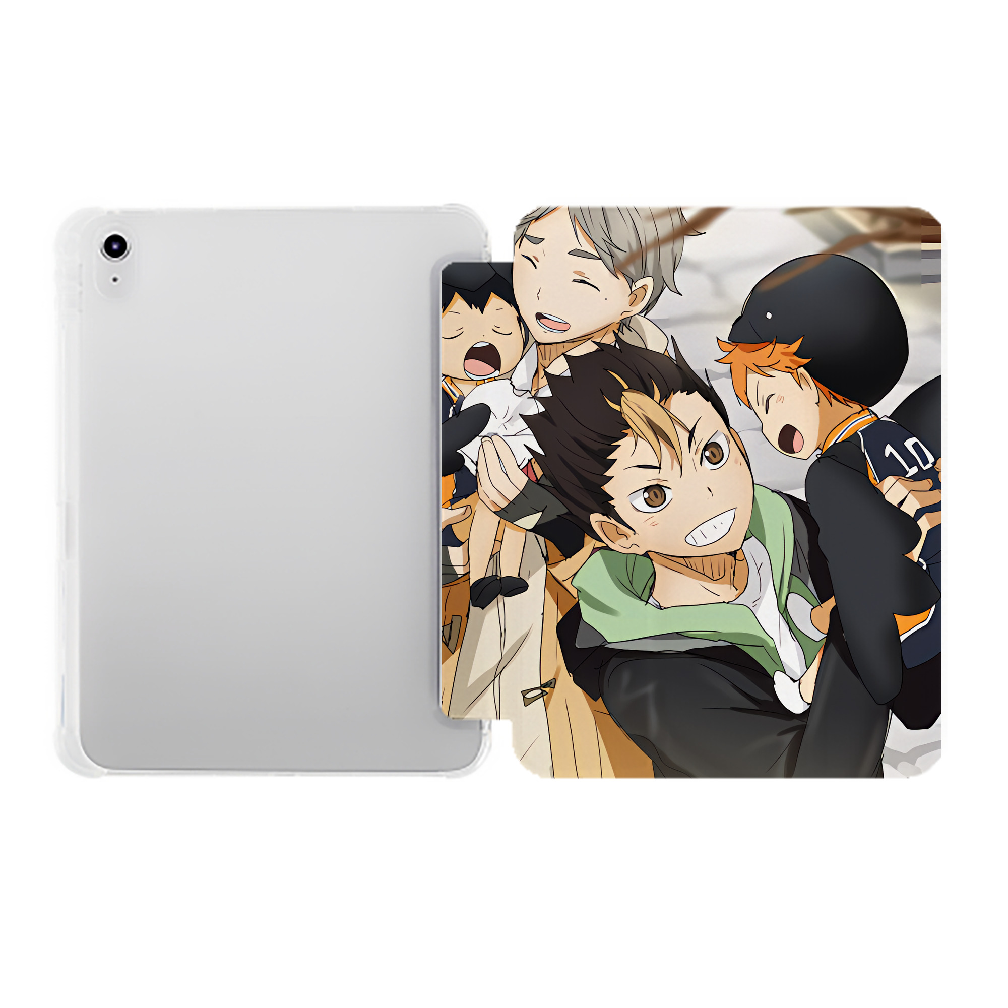 （画像用） ハイキュー!! Haikyu!! IPad ケース ペン収納付き 三つ折りスタンド PUレザー×シリコン 対応機種9.5/10.5/10.9インチ